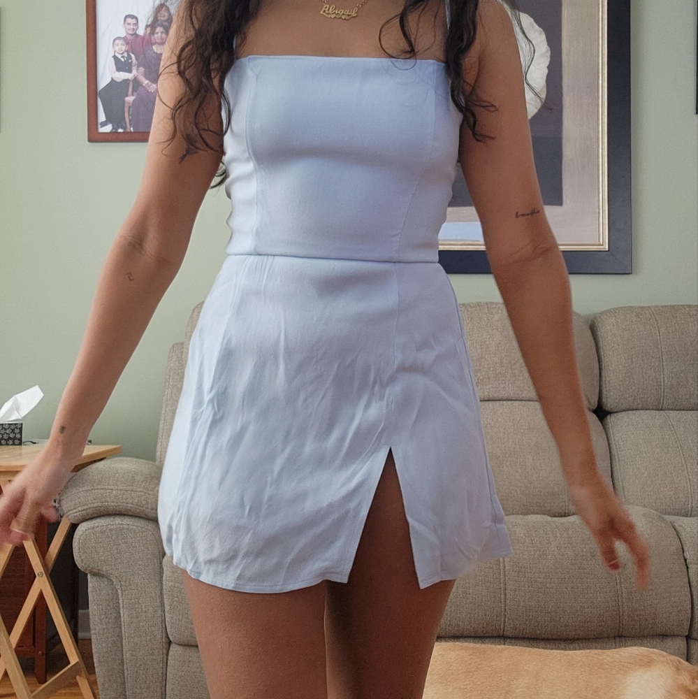 Aritzia Sunday Best Chiara Dress in Aura Blue